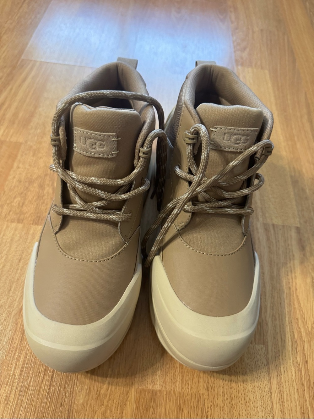 UGG NEUMEL X SAND TEXTILE LEATHER WATERPROOF CHUKKA WOMEN'S RAIN BOOTS SIZE US 9 - Picture 9 of 14
